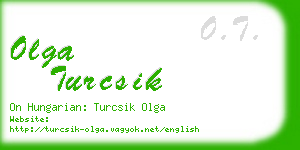 olga turcsik business card
